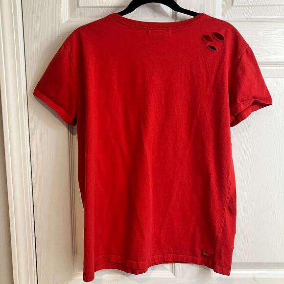 RARE Coca Cola Brazil T-Shirt Size Small Red Distressed Graphic Print Coke Logo - Picture 2 of 10